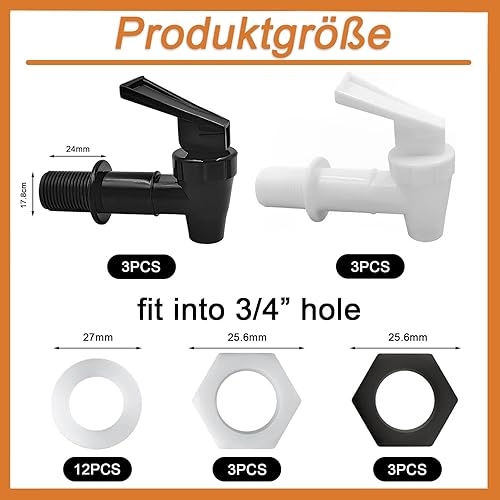 Lot de 6 distributeurs de boissons, robinet, robinet d'écoulement, distributeur de boisson, robinet d'écoulement, colonne de bière, robinet pour pot à vin chaud, robinet de vidange, distributeur de - Nail Gallerys