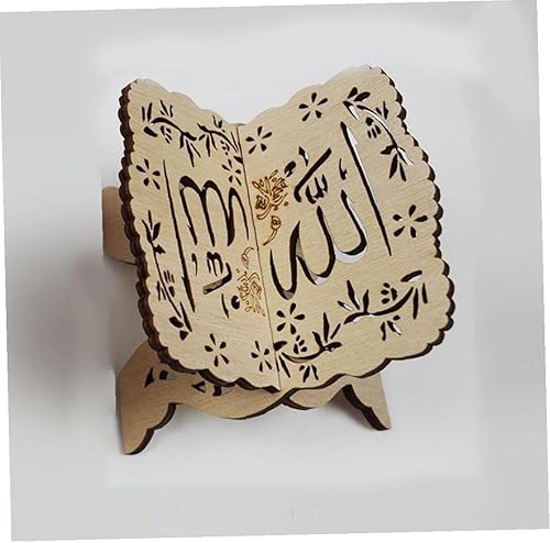Support de Livre en Bois Support de prière Religieuse Support de Livre avec des Sculptures complexes pour la Bible coran Eid Mubarak ornementProfessionnel et à la Mode - Nail Gallerys