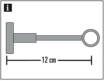 GARDINIA 31028 Support de Rideau, Métal, Noir, 12 x 12 x 0,02 cm - Nail Gallerys