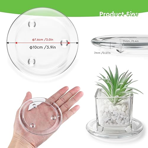 SWAWIS 5 Pièces Coupelle Verre Bougie en Verre Transparent, 10cm Bougie Ronde Assiette en Verre, Bougie Plaque Ronde Verre pour Bougies Tasses Cuisine Salle à Manger (Diamètre Intérieur 7.8cm) - Nail Gallerys