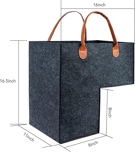 Panier d'escalier en feutre avec poignées, panier pliable en feutre pour escaliers à tapis et escaliers en bois, organiseur de rangement pour linge, jouets, décoration de la maison - Nail Gallerys