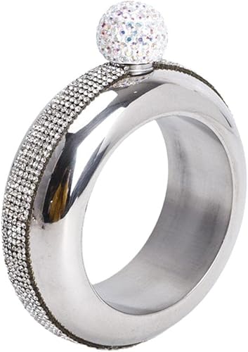 Flasque à liqueur mignonne pour femme - 100 ml - Portable - En acier inoxydable - Pour alcool et vin - Nail Gallerys