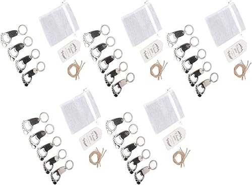Changor Lot de 24 porte-clés d'empreintes de pieds de bébé - de fête - Anti-rouille - Superbe porte-clés pour fête prénatale - Pour mariage - Nail Gallerys