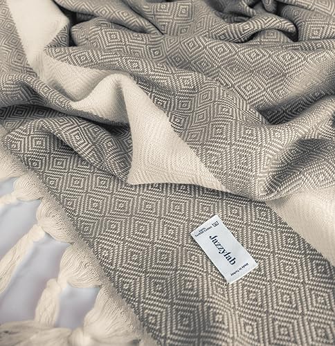 jazzylab ELMAS Fouta Hammam & Plage – Peshtemal | 100% Coton | Tissé Main avec Motif Classique | Légère, absorbante & sèche Rapidement | Finitions Artisanales |, 90x180 cm - Rose - Nail Gallerys