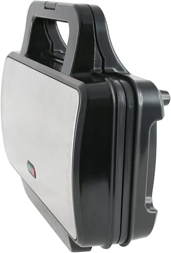 Emerio Double appareil à croque-monsieur triangulaire sans BPA - Facile à nettoyer - Anti-adhésif - Chauffe rapidement - 900 W - Noir - Nail Gallerys