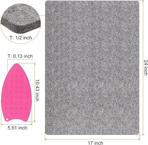 QUARKZMAN Tapis de Pressage en Laine 24' x 17' Tapis à Repasser en Laine, Notions de Couture pour l'Artisanat, Quilt, Quilting - Nail Gallerys