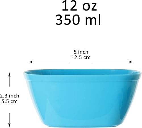 Youngever Lot de 9 bols en plastique de 355 ml pour collations et enfants – Lot de 9 couleurs arc-en-ciel - Nail Gallerys