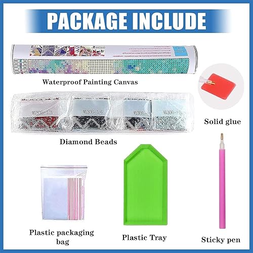 DIY Diamond Painting Kit Complet,5D Abstrait bleu foncé Diamond Painting Grand Format Enfant Adultes,Broderie Diamant Strass Point de Croix Painting,pour Salon Chambre Décor Murale 60x180cm WS-534 - Nail Gallerys