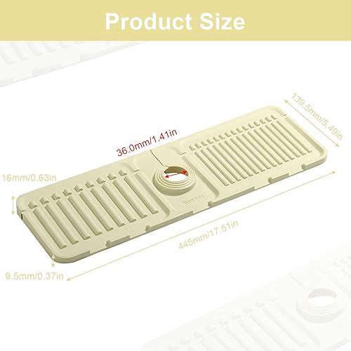 TIANLIN Blanc Tapis Evier Cuisine, Pliable Protege Evier, Tapis D'égouttage en Silicone, Adapté aux Comptoirs de Cuisine et de Salle de Bain Imperméables et Résistants aux éclaboussures - Nail Gallerys