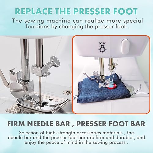 Dekaim Mini machine à coudre domestique surjeteuse à 12 fils, machine à coudre entièrement automatique, machine à coudre plug-in, convient aux débutants (règles européennes) - Nail Gallerys