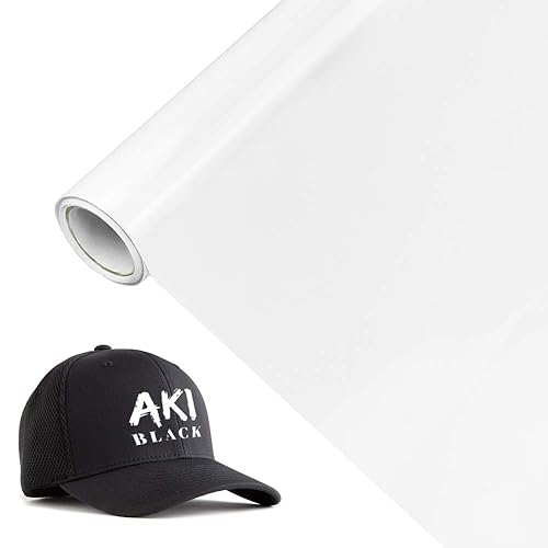 GOLRISEN Transfert Thermique Vinyle Thermocollant PU Vinyle Thermocollant Textile de 30*150cm Transfert de Chaleur à Forte Adhérence Rouleau Vinyle Thermocollant Blanc pour T-Shirts Chapeaux Vêtement - Nail Gallerys