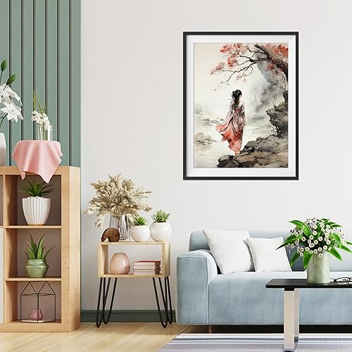 TOSTOG Diamond Painting Kit Adulte Débutant,Diamant Painting Images Ronde Diamond Peinture Diamant Adulte,Fille 5D DIY Cristal Débutant Art Set pour Décoration Murale Maison 30x40cm - Nail Gallerys