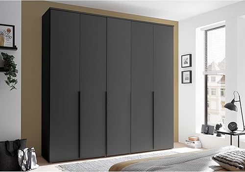 Stella Trading KEVO - Armoire Polyvalente à Portes battantes - 5 Portes - pour Votre Chambre à Coucher - 225 x 225 x 52 cm (l x H x P) - Nail Gallerys