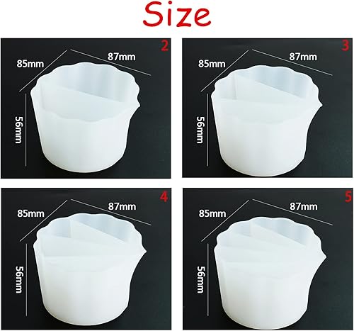 4 pièces Coupelle Fendue en Silicone,Gobelets Fendus,Gobelet Fendu Silicone,avec Mélangeurs,Réutilisable pour Verser de la Peinture(2/3/4/5 canaux) - Nail Gallerys
