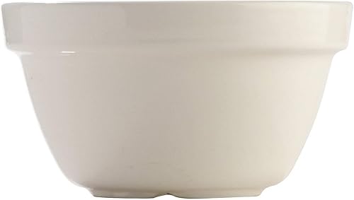 Mason Cash, Pot S30 'pudding basin' blanc, résistant aux chocs, Céramique, 1 Litre, 17 cm de diamètre - Nail Gallerys