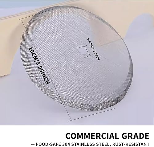 Lot de 4 filtres de rechange en acier inoxydable pour cafetière à café et théière - Réutilisables - Pour cafetières et théières de 8 tasses - 1000 ml - Nail Gallerys