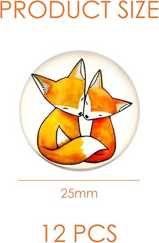 12 Morceaux D'Aimants De Réfrigérateur De Renard, Aimants De Réfrigérateur Magnétiques, Aimants De Réfrigérateur en Verre Cristal, Aimants De Tableau Blanc Tridimensionnels, Aimants De Message - Nail Gallerys