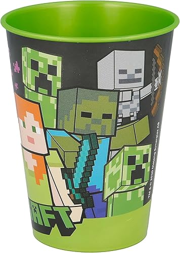 GOBELET RÉUTILISABLE pour Enfants en Plastique sans BPA 260 ML | Minecraft - Nail Gallerys
