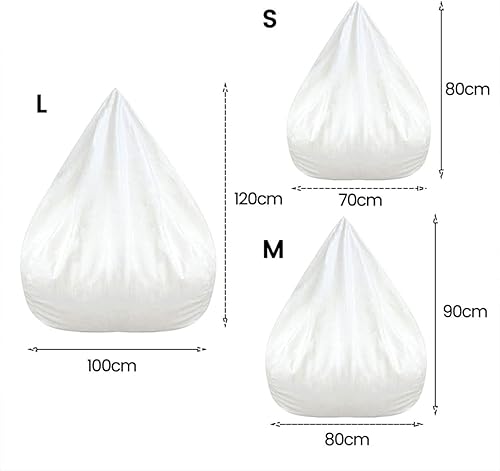 shaojian Lot de 2 doublures intérieures de rechange pour pouf - Sans remplissage - Amovible et lavable pour contenir des perles - Pour salon, chambre à coucher, salle de jeux, dortoir (100 x 120 cm) - Nail Gallerys