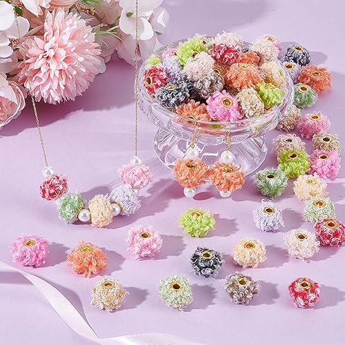 PH PandaHall 78pcs 13 Couleurs Pompons Perles 15mm Perles Pelucheuses Douces et Moelleuses pour Stylos Boucles D'Oreilles Bracelets Bijoux Porte Clés Artisanat - Nail Gallerys