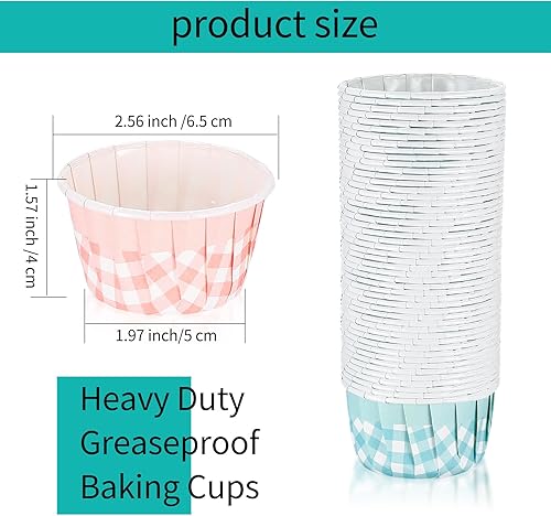 Formes à Muffins en Papier, 100 Pcs Mini Muffins Tasses à Patisserie, Moules à Muffins Papier, Wrapper Cupcake pour Mariages, Noël, Anniversaires, Fetes - Nail Gallerys