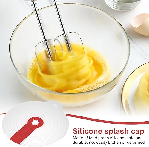 Protection contre les éclaboussures en silicone pour mélangeur, protection contre les éclaboussures pour mélangeur à main,Couvercle d'écran de cuisson, couvercles de bol de protection contre les éclab - Nail Gallerys