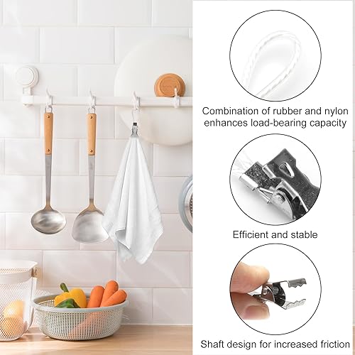 APOMOONS 30 Pcs Accroche Torchon Cuisine, Crochet Torchon Cuisine, Pince Serviette, Pince Torchon de Cuisine, Porte-torchons de Cuisine pour Salle de Bain Cuisine Armoires - Nail Gallerys