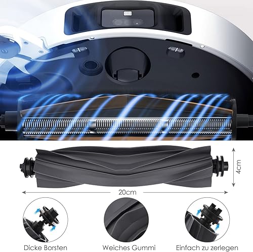 MYAYD Kit d'accessoires pour Dreame X40 Ultra Complete / L40 Ultra, 21 pièces de rechange pour robot aspirateur Dreame X40 Ultra avec 1 brosse principale, 6 brosses latérales, 4 filtres, 6 sacs à - Nail Gallerys