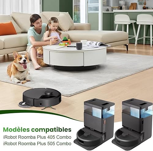 20 Accessoires pour iRobot Roomba Plus 405/505 Combo Robot Aspirateur laveur, 6 sac aspirateur 4 brosses latérales 4 Lingettes 4 filtres 1 Brosse principale 1Brosse de nettoyage - Nail Gallerys