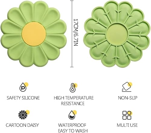 Kaxich Lot de 4 Dessous de Plat en Silicone 17 cm Tapis de Dessous de Plat Support de Pot Résistant à la Chaleur Antidérapant pour Cuisine Casseroles Poêles Assiettes - Nail Gallerys