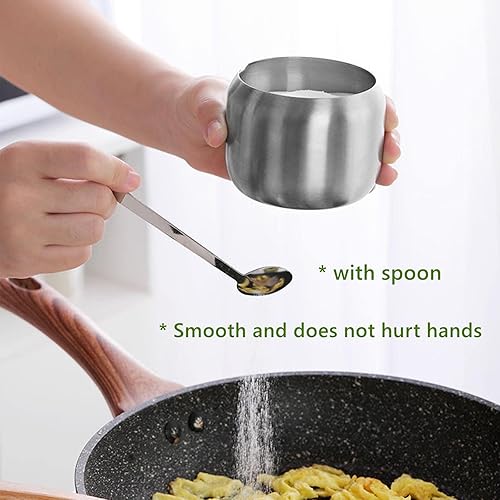 Pot à Sucre en Acier Inoxydable avec Couvercle Bol à Sucre avec Couvercle et Cuillère à Sucre Sucrier Inox avec Couvercle et Cuillère Pot à épices Rond en Acier Inoxydable pour Sucre, thé, Café,épices - Nail Gallerys