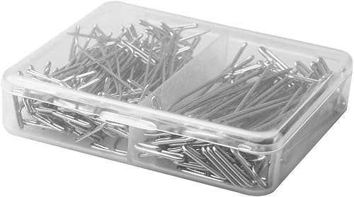 Lot de 150 épingles à tête en T pour perruque - Aiguilles en forme de T pour bloquer le tricot et la couture avec boîte en plastique - Argenté (38 mm et 51 mm) - Nail Gallerys
