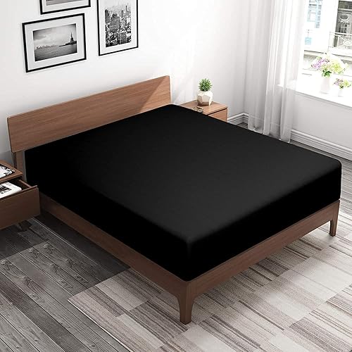 Sedefen Drap Housse 200x200 cm Bonnet 30~35 cm 2 Personnes élastique,Blanc Couleur Unie Satin Soyeux Brillant De Haute Qualité - l'été Doux Protège Matelas - Nail Gallerys