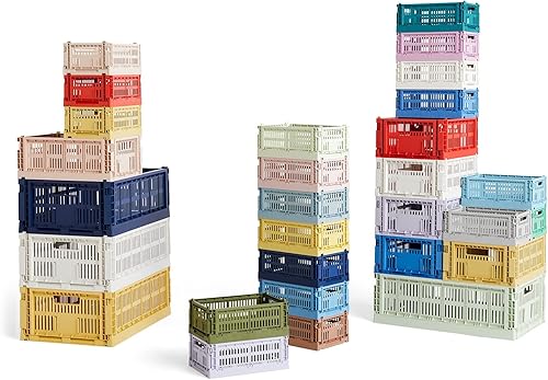HAY Colour Crate 541456 Boîte de transport S en polypropylène recyclé de couleur terre cuite Dimensions : 26,5 x 17 x 10 cm - Nail Gallerys