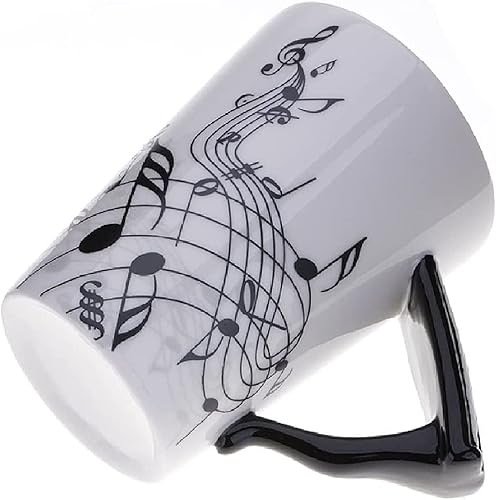eKsdf Tasse à café en céramique avec motif de piano et anse - Tasse à thé - 10,2 x 7,3 cm - 280 ml (type 1) - Nail Gallerys