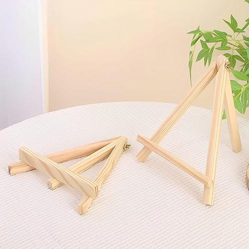 JIAMIAN 5pcs Mini chevalet, chevalet en bois, chevalet triangulaire, petit chevalet de table, outil d'affichage pour la peinture, chevalet en bois pour les activités scolaires (30x20cm) - Nail Gallerys