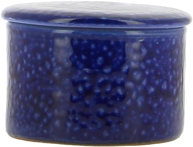 Poterie Turgis - Beurrier à eau en grès bleu 210g - Made in Calvados - Nail Gallerys