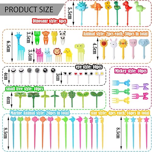 BDSHUNBF 104 PCS Mini Fourchettes à Fruits Animaux, Fourchette à Fruits Enfant, Accessoires de Fête aux Fruits de Dessert, Fourchettes pour Fruits Légumes Desserts Snacks - Nail Gallerys