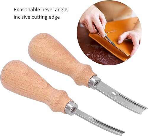TOPINCN Couteau à biseauter, chanfreineur de Bord, Outil de chanfreinage de Bord, pour Le Parage et l'amincissement du Cuir - Nail Gallerys