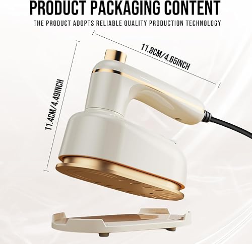 Steamer Fer à repasser à vapeur de voyage, avec réservoir d'eau de 50 ml, mini fer à repasser de voyage pliable, chauffage rapide en 10 secondes, fer à vapeur manuel pour la maison, le voyage - Nail Gallerys