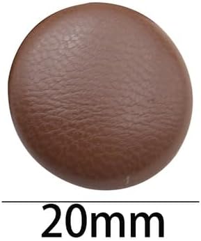 Lot de 10 boutons ronds recouverts de cuir doré avec tige pour vêtements, couture, loisirs créatifs, 20 mm - Nail Gallerys