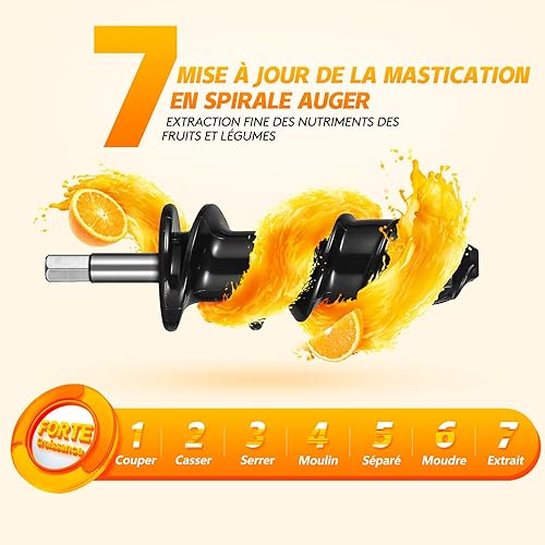 Aobosi Extracteur de Jus de Fruits et Légumes, Extracteur de Jus avec moteur silencieux & tasse à jus & brosse de nettoyage, Sans BPA (150 Watts/Noir) - Nail Gallerys
