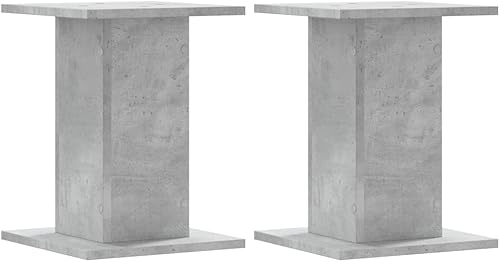 Supports de haut-parleurs 2 pcs gris béton bois d'ingénierie, Appareils électroniques, Audio, Accessoires audio, Accessoires pour enceintes, Supports & pieds d'enceintes, Gris, 9.5 KG, 852648 - Nail Gallerys