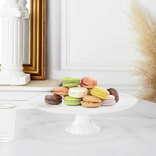 Plat de Présentation sur pied en Verre Ciselé Ø32cm - Nail Gallerys