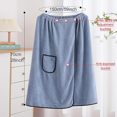 TYXHXTF Serviette de Sauna Homme, Drap de Bain Grande Taille, Serviette de Bain à Boutons, pour Douche, Sauna, Natation, Spa, Plage, Sports (70 Cm X 150 Cm) - Nail Gallerys