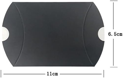 Lot de 50 boîtes à dragées en papier kraft noir avec ruban pour anniversaire, fête prénatale, remerciement, Halloween - Nail Gallerys