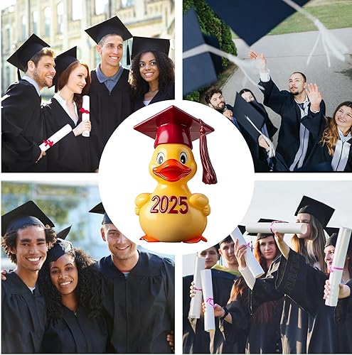 Graduation Duck Figurines-Bachelor , Graduation's Table Table Ducks | Mignon minuscules graduations canards gamin, graduations en caoutchouc résine de canard, artisanat de canard pour la fête - Nail Gallerys
