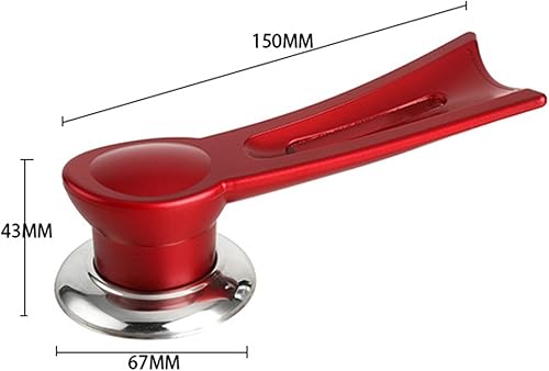 Poignée de couvercle de casserole, verticale et amovible, base en acier inoxydable, couleur grain de bois (L grain de bois) - Nail Gallerys
