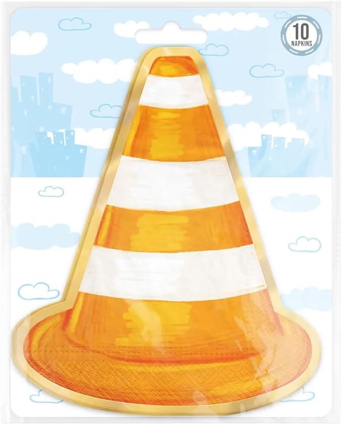 Lot de 10 serviettes en papier, motif de chantier, pour enfants et fêtes à thème, 27 x 33 cm, motif de chantiers de construction, pour enfants, décoration de table - Nail Gallerys