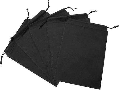 iiniim 5 Pièces Pochette Sac de Rangement à Cordon Jouets de Jeu Fournitures de Sexe Adulte Fibre de Viscose Noir 27.5cm x 19.5cm - Nail Gallerys